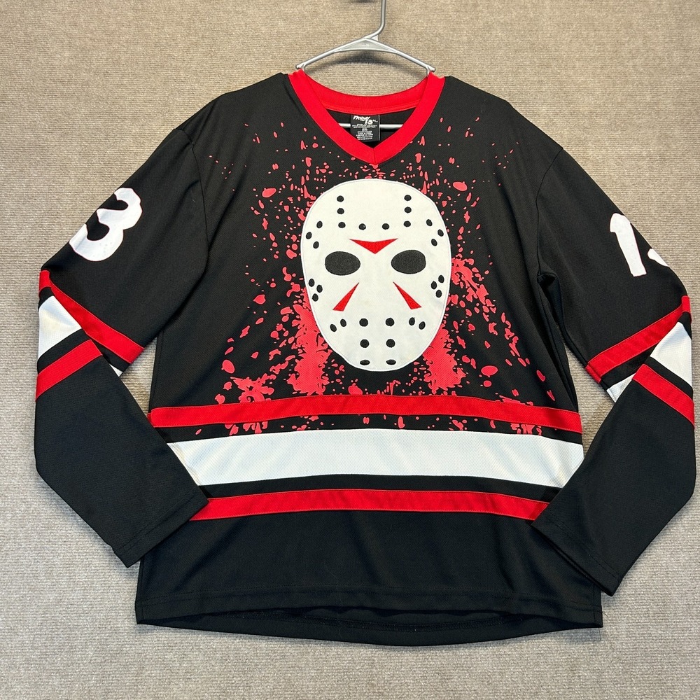 Friday The 13th Jason Voorhees Hockey Jersey Adult Medium Pullover Horror Costum